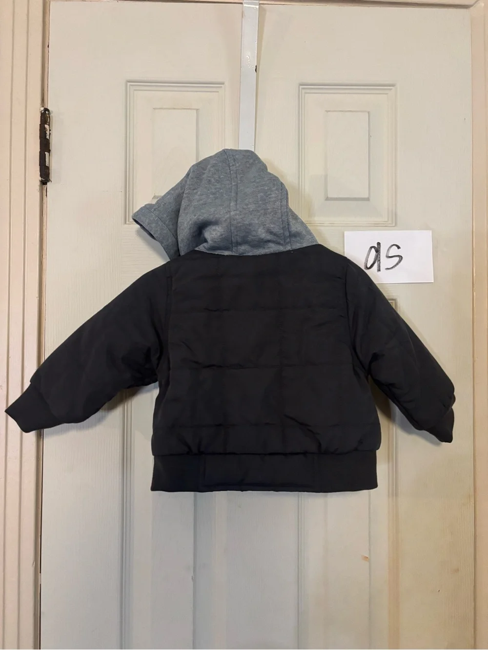 OshKosh B'gosh Black Puffer Jacket with Gray Hood